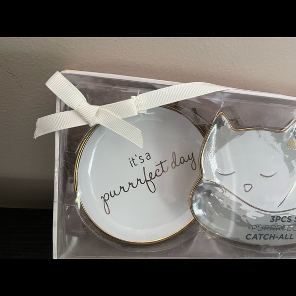 Cat trinket bowl catch all trays new - Picture 2 of 4